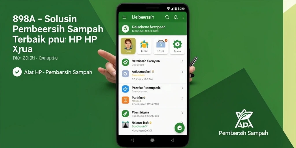 Antarmuka aplikasi 898A yang sederhana dan fungsional untuk pembersihan sampah.
