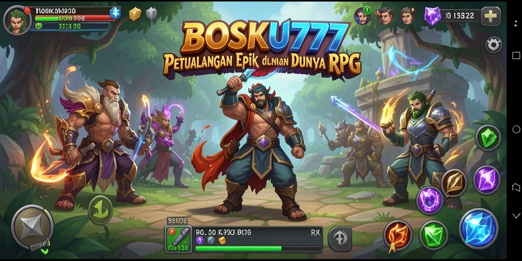 Antarmuka RPG BOSKU777 yang menarik dan interaktif.