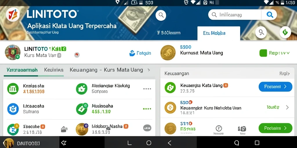Tampilan antarmuka aplikasi LINITOTO yang intuitif dan informatif.