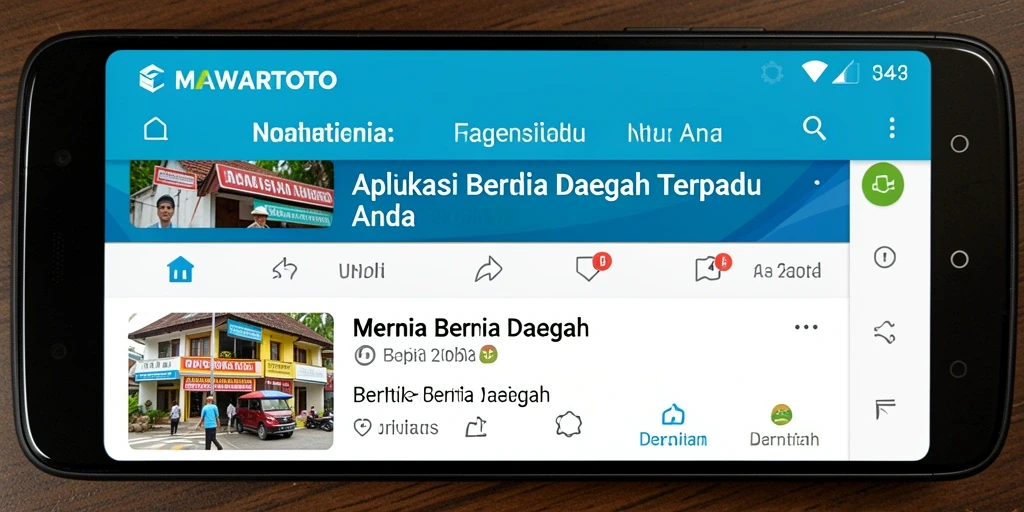 Tampilan antarmuka MAWARTOTO dengan berita daerah terkini.