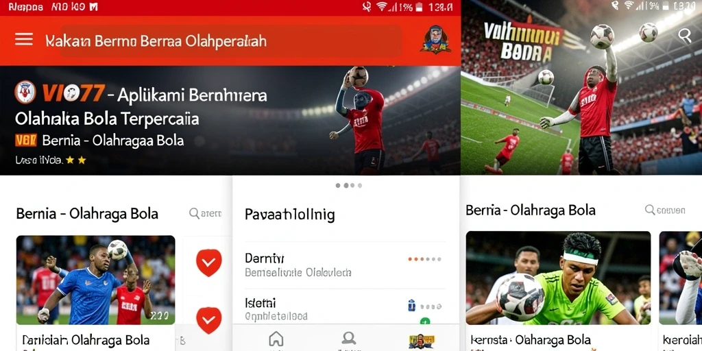 Tampilan antarmuka aplikasi VIO77 yang modern dan informatif.