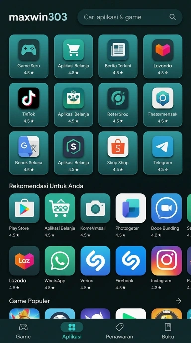 Temukan Aplikasi Populer & Uji Kanal di maxwin303